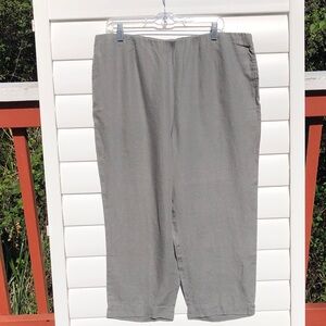 J. Jill Love Linen Pants in Charcoal Gray